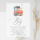 Search for animal train invitations Watercolor