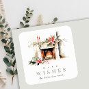 Search for christmas fireplace stickers Watercolor