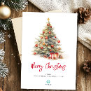 Search for company logo christmas cards Watercolor