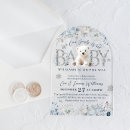 Search for winter baby invitations Dusty blue