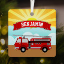 Search for firetruck christmas tree decorations Fire fighter