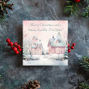 Search for vintage winter village christmas cards Whimsical