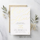 Search for post breakfast wedding invitations Gold foil