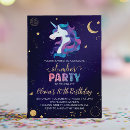 Search for unicorn slumber party invitations Magical