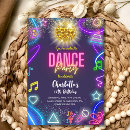 Search for neon dance party invitations Colorful