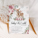 Search for deer baby girl shower invitations Winter wonderland