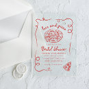 Search for pizza bridal shower invitations Hand drawn