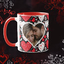 Search for black and white flowers mugs Hearts