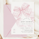 Search for pink gingham baby shower invitations Preppy