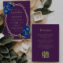 Search for royal purple gold wedding invitations Botanical