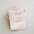 Search for library card birthday invitations Vintage