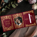 Search for red and gold wedding invitations Flowers