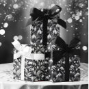 Search for black and white birthday party wrapping paper For her