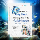 Search for aquatic baby shower invitations Whale