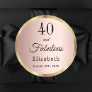 Search for forty is fabulous stickers Rose gold
