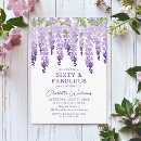 Search for purple white 60th birthday invitations Floral