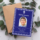 Search for simple first communion invitations Navy blue