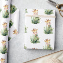 Search for safari baby shower wrapping paper Giraffe