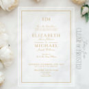 Search for gold acrylic wedding invitations Elegant