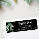 Search for mistletoe return address labels Merry christmas