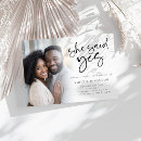 Search for she said yes engagement party invitations Minimalist