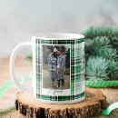 Search for green plaid coffee mugs Christmas holiday