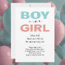 Search for pink and blue gender reveal invitations Simple