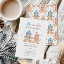 Search for gingerbread gender reveal invitations Pink and blue