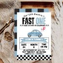 Search for vintage race car birthday invitations Boy