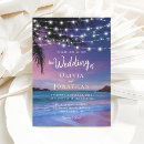 Search for beach sunset wedding invitations Palm trees