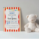 Search for carnival baby shower invitations Big top