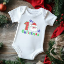 Search for my first christmas baby bodysuits Cute