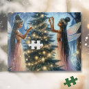 Search for christmas angels puzzles Watercolor