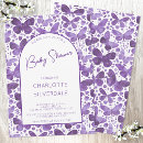 Search for purple butterfly baby shower invitations Watercolor