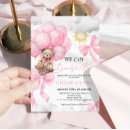 Search for pink baby shower invitations We can bearly wait