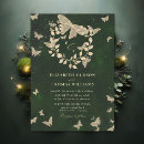 Search for green butterflies wedding invitations Enchanted forest