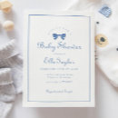 Search for simple baby boy shower invitations Blue bow