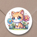 Search for chibi kitty stickers Cute kitten