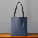 Search for navy blue tote bags Initials