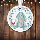 Search for bunny baby christmas tree decorations Blue
