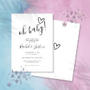 Search for oh gender reveal invitations Modern elegant