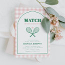 Search for tennis match invitations Pink and green