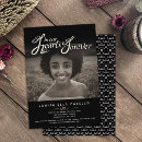 Search for forever in our hearts invitations Black and gold