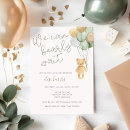 Search for green teddy bear invitations Gender neutral