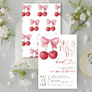 Search for cherry bridal shower invitations Watercolor