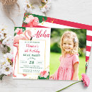 Search for flamingo beach party invitations Hawaiian luau