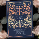 Search for royal blue and gold invitations Floral