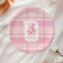 Search for teddy bear baby shower plates Gingham