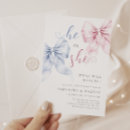Search for bow gender reveal invitations What will baby be