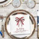Search for red glitter christmas napkins Red and white